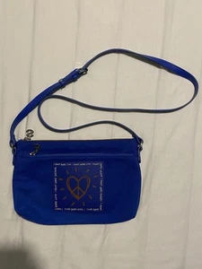 Desigual crossbody Blue small handbag embroidered detail - Picture 1 of 7