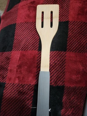 Bamboo Slotted Spoon And Slotted Turner - Image 1 of 2