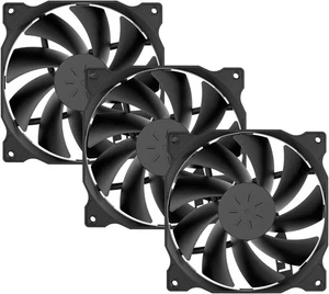 uphere 3-Pack Long Life Computer Case Fan 120mm 3PIN, Black 12BK3 - Picture 1 of 8