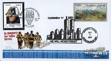 WT11-2 FDC Pompiers USA-FRANCE 2011 "Attentats 11 Septembre, Staten Island-Lyon"
