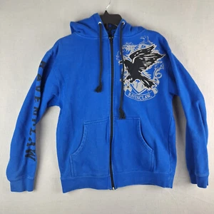 Harry Potter Zip Up Sweatshit Mens Size Small Blue Ravenclaw Hooded - Picture 1 of 10