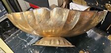 Vintage Brass Compote Centerpiece Bowl 18" Centerpiece Vase Planter Fruit Bowl