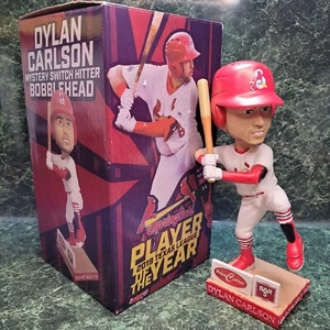 DYLAN CARLSON BOBBLEHEAD St. Louis Cardinals MLB Switch Hitter White SGA 8-21-21 - Picture 1 of 10