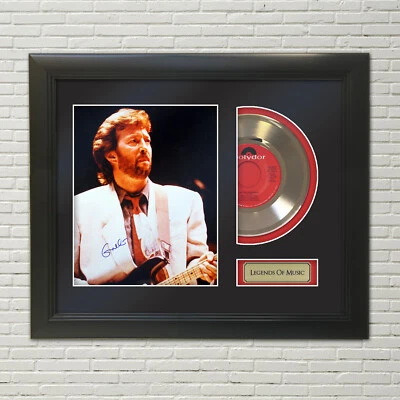 Eric Clapton "After Midnight" Framed Reproduction Signature 45 Display. "M4" - Image 1 of 4