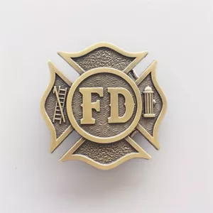 Antique Bronze Fire Fighter Dept Classic Hero Belt Buckle also Stock in the US - Picture 1 of 9