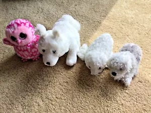 LOT GANZ WEBKINZ TY STUFFED PLUSH ANIMALS TOYS PINKY OWL WHITE FOX SEAL DOG GIFT - Picture 1 of 12