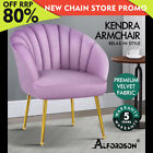 Alfordson Armchair Lounge Accent Tub Chair Velvet Couch Sofa Fabric Seat