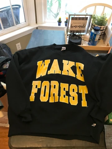 Vintage Wake Forest University Demon Deacons Sweater XL Russell Athletic Rare Cover