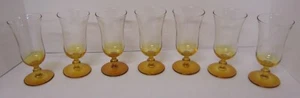 Cordial 5 1/4" Vetro Trasparente Giallo Ambra Stelo 7 pz - Foto 1 di 6