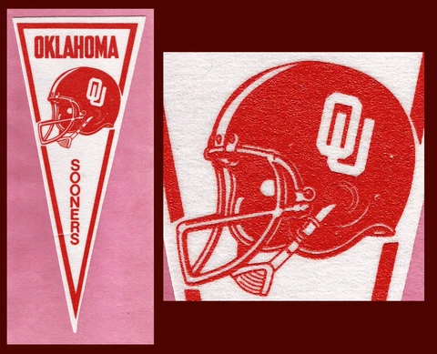 VINTAGE University of Oklahoma Sooners Football Pennant! WOW Cover