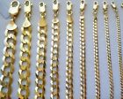 2MM- 11MM 14K SOLID YELLOW GOLD CUBAN LINK WOMEN MEN'S NECKLACE CHAIN 16"-30"