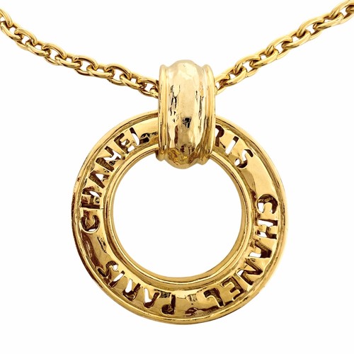 Chanel circle long necklace vintage g shipped from Japan.