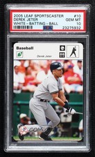 2005 Leaf Sportscasters White Batting Ball /65 Derek Jeter #10 PSA 10 GEM MT HOF