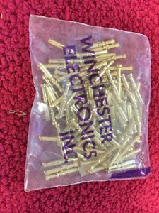 WINCHESTER ELECTRONICS 100-1024S CRIMP CONTACT PINS 24-26-28AWG GOLD 100 PCS N - Picture 1 of 1