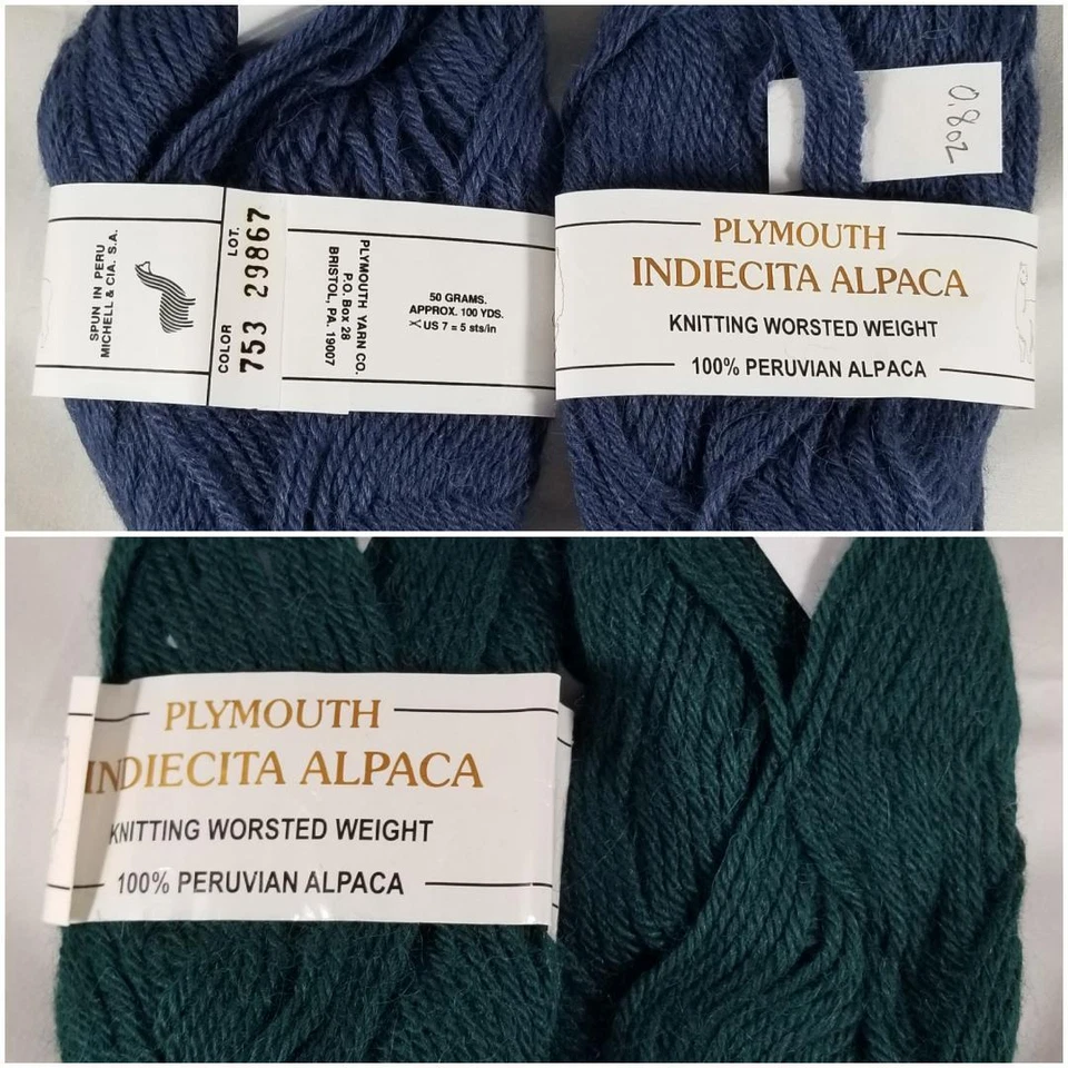 Plymouth Yarn Indiecita Alpaca Knitting Worsted Weight 100% Peruvian Alpaca - Image 1 of 1