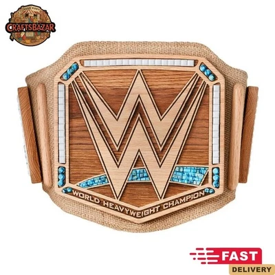 Daniel Bryan Eco Friendly Wooden Championship Wrestling Belt Adult Size Replica - Image 1 of 4