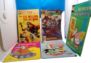 Six Million Dollar Man Lost Space Cracky Roman Holidays 1970s comic book lot 5 - Picture 1 of 9