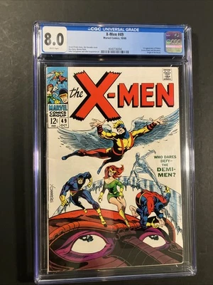X-Men #49 1968 CGC 8.0 White Pages First Appearance Of Polaris Steranko Cover - Image 1 of 4