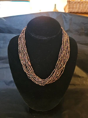 Collar Silpada Plata de Ley 925 Marrón Bronce Semilla Cuentas N1815  Foto 1 de 4