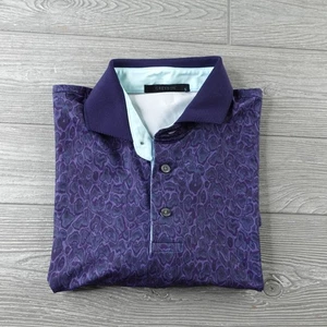 Greyson Poloshirt Herren Small Blau Classic Pullover Abstract All Over Print - Bild 1 von 8