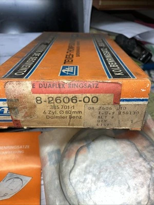 Kolbenringsatz 08-2606 STD. Ring Set . 385701-1 6cyl 080mm Daimler Benz. - Imagem 1 de 4