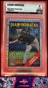 2023 Topps Update #T88CU-61 Randy Johnson 35th Anniversary Chrome Graded 8 - Picture 1 of 2