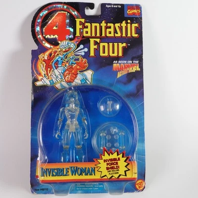 Figura de colección 1995 Marvel Fantastic Four Invisible Woman Clear Toy Biz nueva Foto 1 de 4