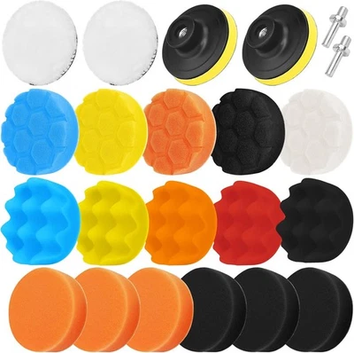 22 pcs set polish polishing sponge cordless screwdriver polishing pads polishing attachment for car - Image 1 of 4