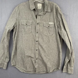Lucky Brand Sportswear grau schwarz Perlen Druckknopf Western Shirt Gr. L - Bild 1 von 5