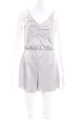 TOPSHOP Tuta Donna Pantalone Taglia IT 38 argento stile festa - Immagine 1 di 4