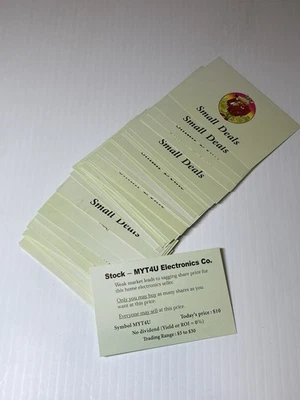 Rich Dad Cashflow Investing 101 Board Game Replacement Pieces- Small Deals Cards - Image 1 of 4