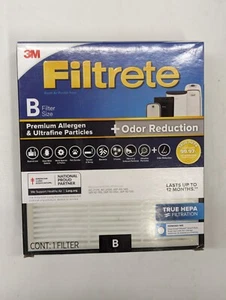 3M Filtrete TRUE HEPA Air Purifier Filter 1150097 Size B Allergen & Odor Defense - Picture 1 of 2