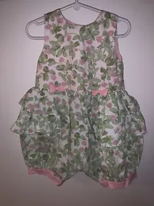 Cuties By Judy Ragazze 24 mesi 2 verde rosa arricciacapelli floreale vintage - Foto 1 di 7