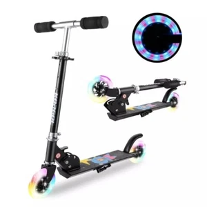 2 Wheel Kick Scooter for Kids with LED Light Up Wheels Foldable for Boys Girls - Picture 1 of 41