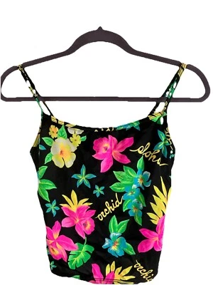 De colección Años 90 Para Mujer 10 Hawaianos Floral Tankini Pantalones Cortos Bikini Traje de Baño Modesto Foto 1 de 4