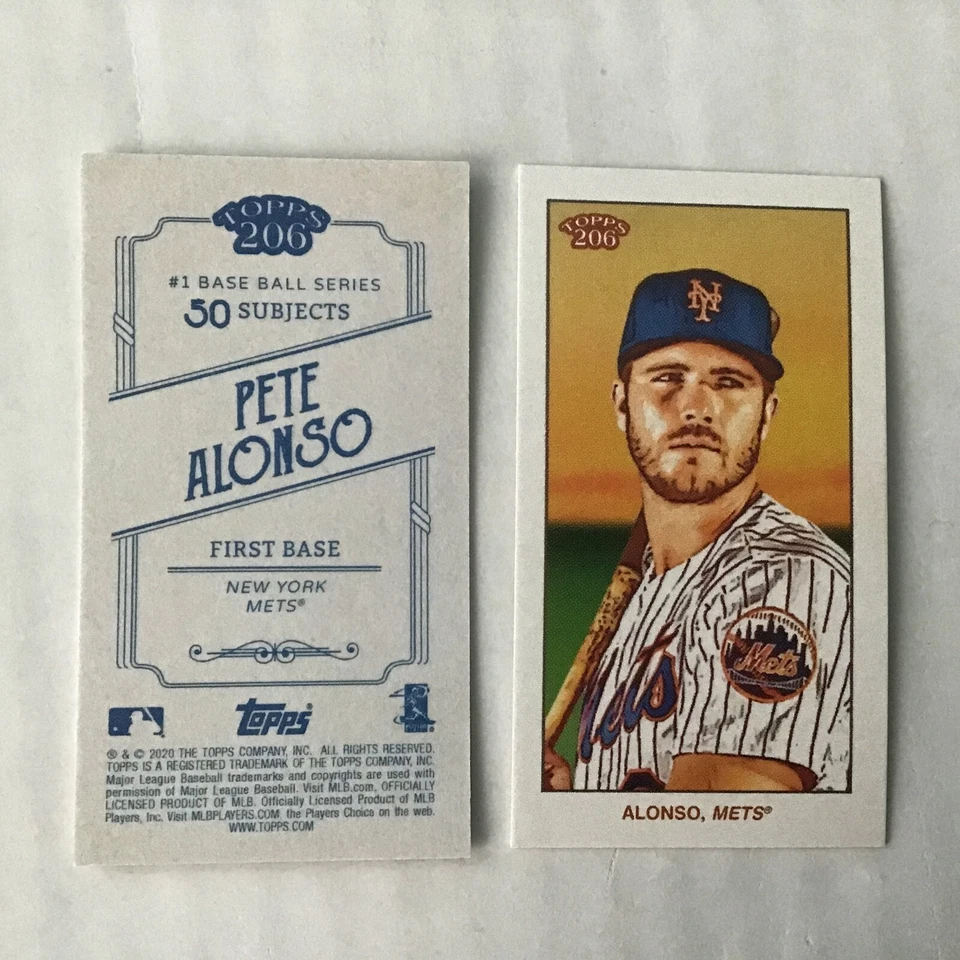 Pete Alonso #8 Mets (Base) 2020 Topps 206 T206 Online Exclusive Series 1 - Image 1 of 1