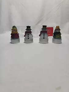 Vintage Snowman Tea Light Set - Picture 1 of 11