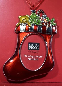 STUDIO DESIGN CHRISTMAS ORNAMENT "STOCKING WITH TOYS" NEW / OLD STOCK / MICHAELS - Picture 1 of 7