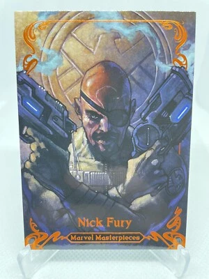2018 Upper Deck Marvel Masterpieces Legendary Orange 18/99 Nick Fury 💎 - Image 1 of 2