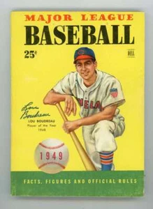 Lou Boudreau Indians Autographed Signed 1949 MLB Facts Rules Book JSA Authentic - Picture 1 of 1