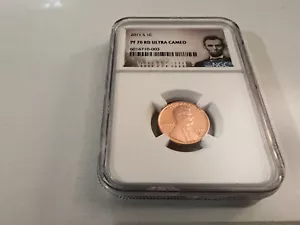 2011-S  LINCOLN CENT NGC PF70 RD ULTRA CAMEO PORTRAIT LABEL "TOP POP" - Picture 1 of 4