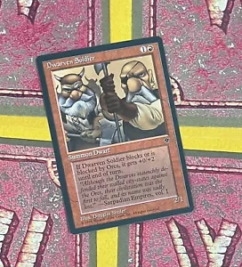 MTG DWARVAN SOLDIER (Shuler) Fallen Empires (Wyvern Back) (OldManMTG 007-528) - Picture 1 of 12