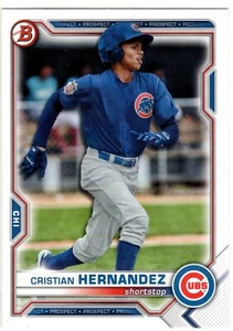 Cristian Hernández Chicago Cubs 2021 Bowman Draft - Imagen 1 de 2