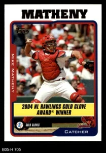 2005 Topps #705 Mike Matheny Golden Glove Cardinals 8 - NM/MT - Picture 1 of 2