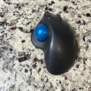 Logitech M570 Ergonomic Wireless Trackball Mouse + USB Unifying Receiver Dongle - Picture 1 of 4