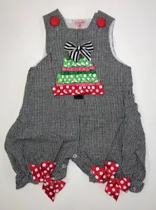 Mud Pie schwarz weiß Rüschen Baby Mädchen Strampler Größe 0-6 Monate - Bild 1 von 8