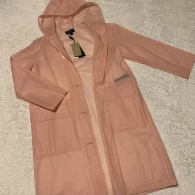 Burberry Impermeable Transparente Bebé Rosa Bolsillos con Capucha Talla M Foto 1 de 4