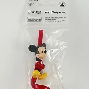 DISNEY Vintage Fun Straw Twist Sipper Red New Open Disneyana Collectible Cup - Picture 1 of 4