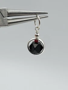 Azabache Tetradecagono Real mit Korallensilber Spinner Anhänger, Neu - Bild 1 von 6