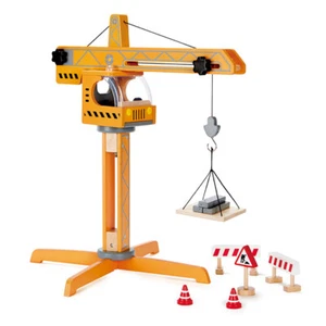 10pc Hape Crane Lift Construction Vehicle Play Set Wood Toy Kids/Toddler 3y+ ORG - Picture 1 of 4